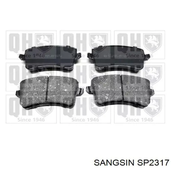 SP2317 Sangsin Колодки гальмівні задні, дискові