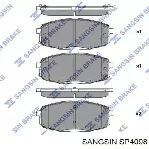 Колодки гальмівні передні, дискові SP4098 Sangsin