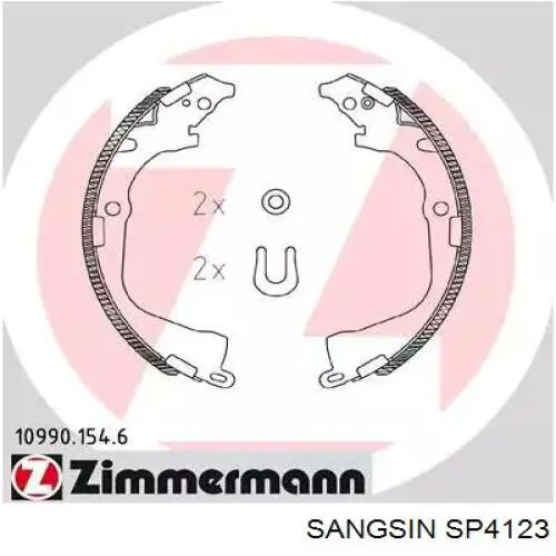 Гальмівні колодки Sangsin SP4123 ціна, від 23.84 USD