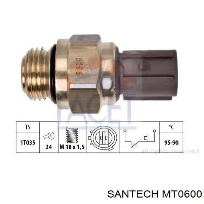 Датчик включення вентилятора MT0600 Santech