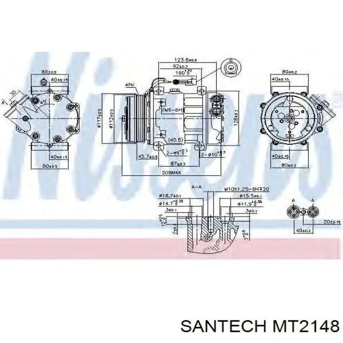 Купити MT2148 Santech Радіатор двигуна