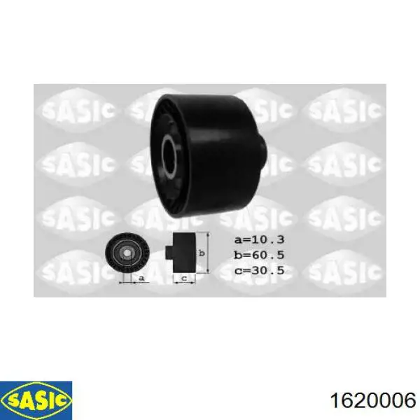Ролик приводного ременя, паразитний Sasic 1620006 ціна, від 18.90 USD