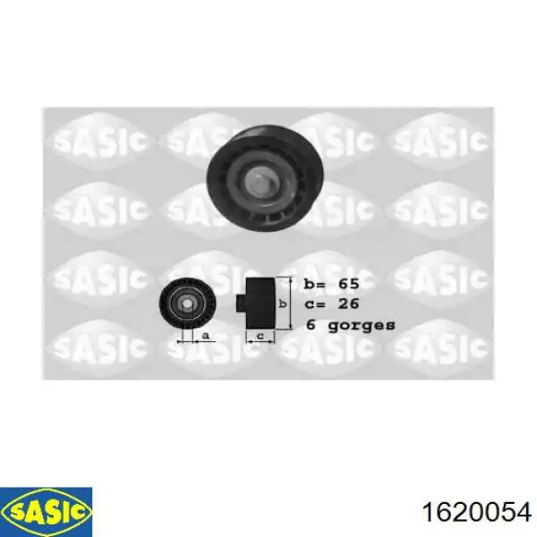 Ролик приводного ременя, паразитний Sasic 1620054 ціна, від 23.26 USD