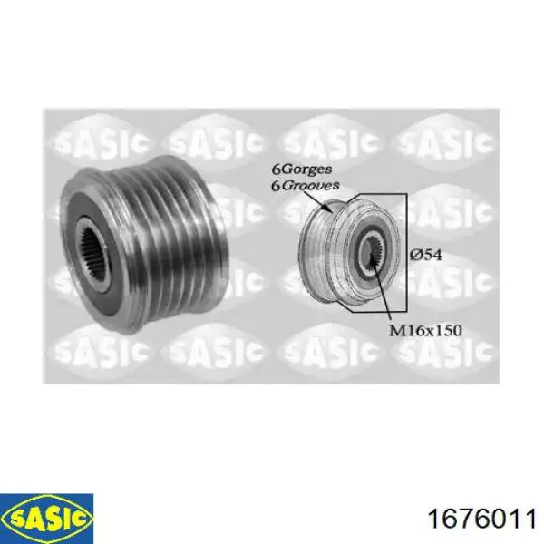 Купити 1676011 Sasic Шків генератора