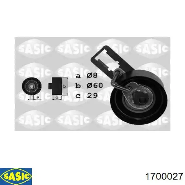 Ролик натяжителя ременя газорозподілу Sasic 1700027 ціна, від 29.95 USD