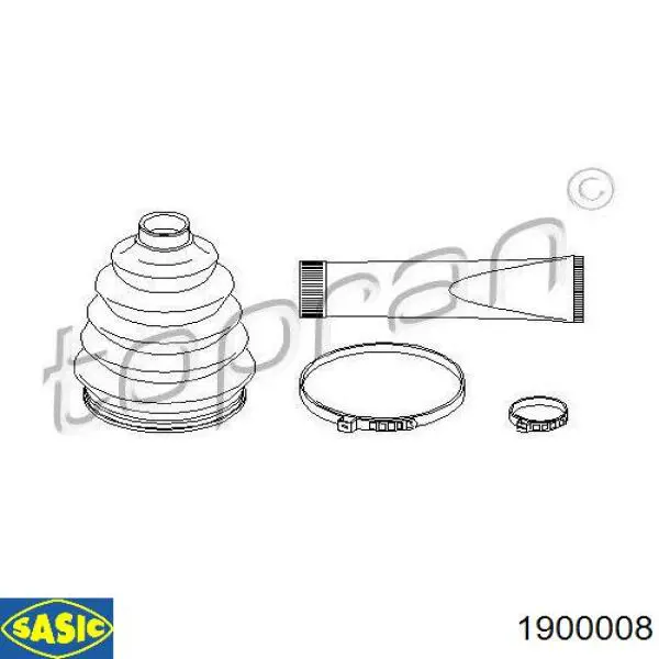 Пильник ШРУСа зовнішній 1900008 Sasic