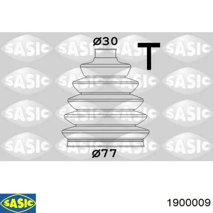 Пильник ШРУСа зовнішній, передній піввісі 1900009 Sasic