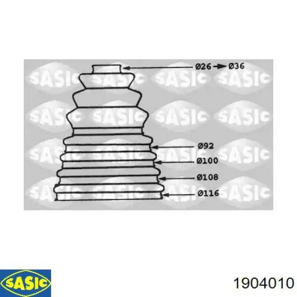  Sasic 1904010 ціна, від 17.49 USD