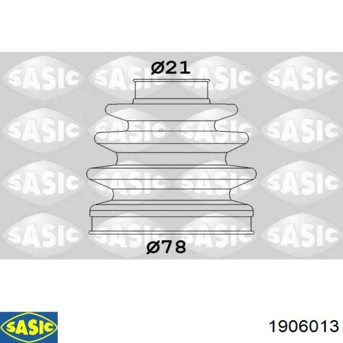 Пильник ШРУСа зовнішній, передній піввісі 1906013 Sasic