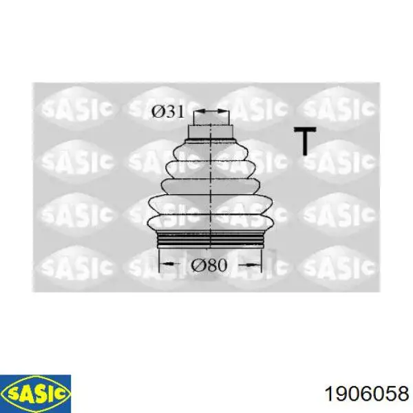 7M514C062DA Ford Пильник ШРУСа зовнішній, передній піввісі