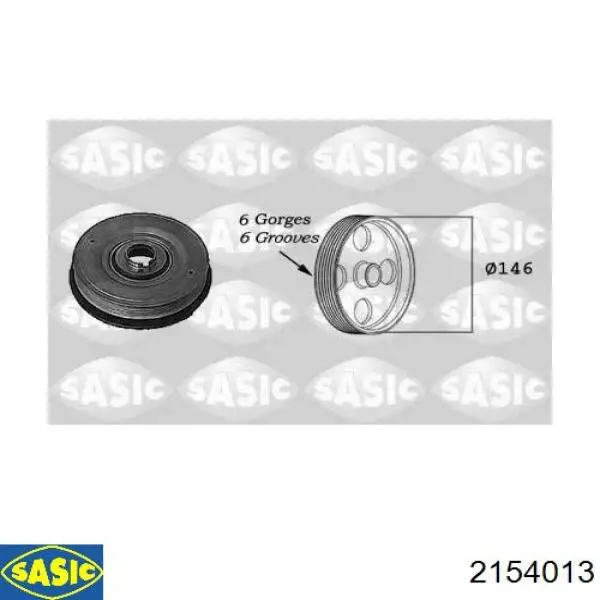 Демпферний шків колінвала Sasic 2154013
