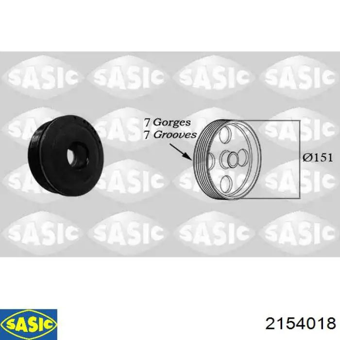 Шків колінвала (демпфер ) Sasic 2154018 ціна, від 101.08 USD