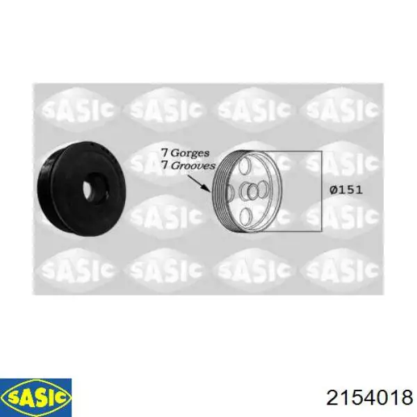 Шків колінвала (демпфер ) Sasic 2154018 ціна, від 98.56 USD