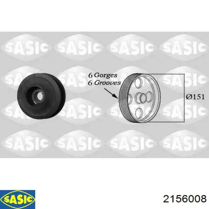 Купити 2156008 Sasic Шків колінчастого вала
