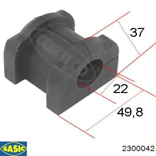 Подушка стабілізатора Sasic 2300042 ціна, від 3.13 USD
