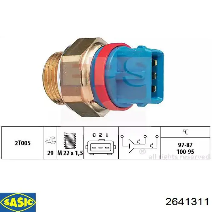 Купити 2641311 Sasic Датчик включення вентилятора