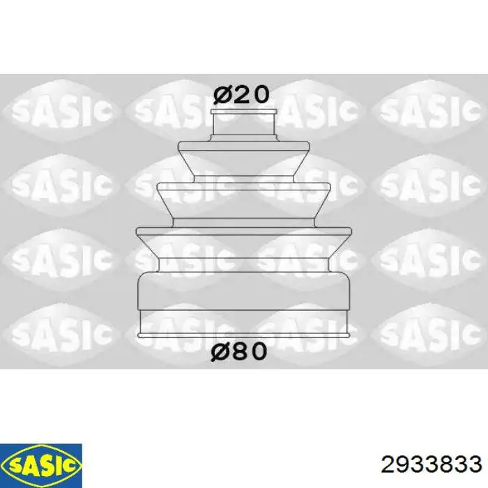 Купити 2933833 Sasic Пильник шарніра приводу