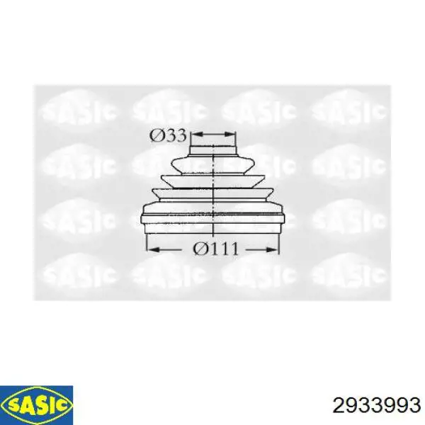 Купити 2933993 Sasic Пильник шарніра приводу