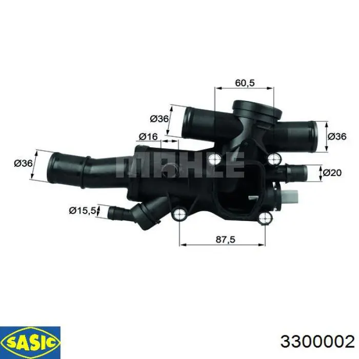 Автомобільний термостат Sasic 3300002 ціна, від 22.43 USD