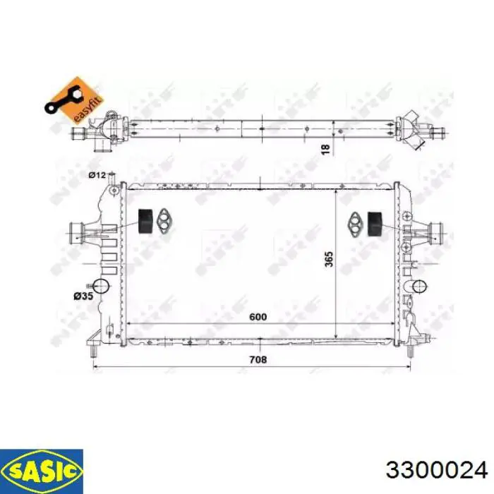 Купити 3300024 Sasic Корпус термостата
