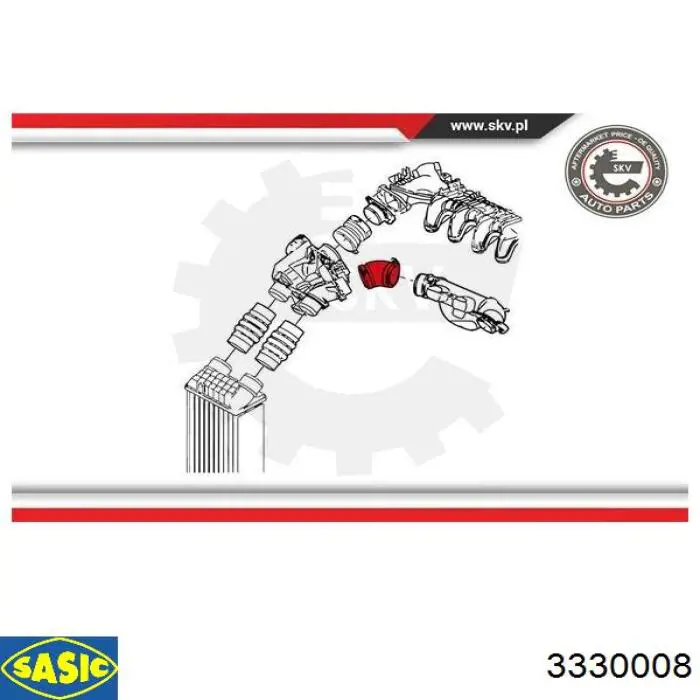 Шланг/патрубок інтеркуллера Sasic 3330008