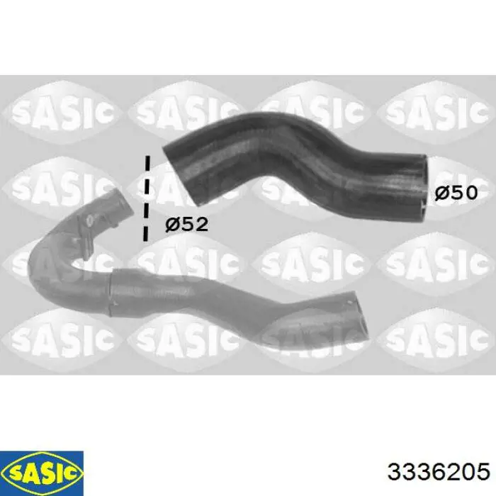 Шланг/патрубок інтеркуллера, нижній лівий 3336205 Sasic