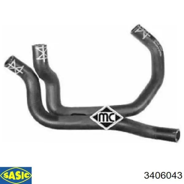 Шланг/патрубок системи охолодження Sasic 3406043 ціна, від 13.72 USD