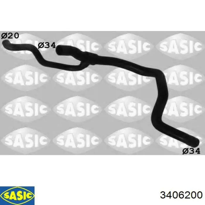 Шланг/патрубок радіатора охолодження, верхній Sasic 3406200 ціна, від 7.59 USD