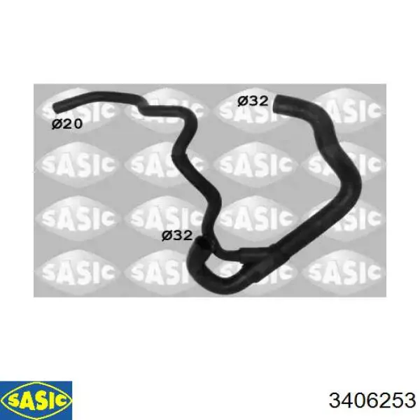 Шланг/патрубок радіатора охолодження, нижній Sasic 3406253 ціна, від 23.96 USD