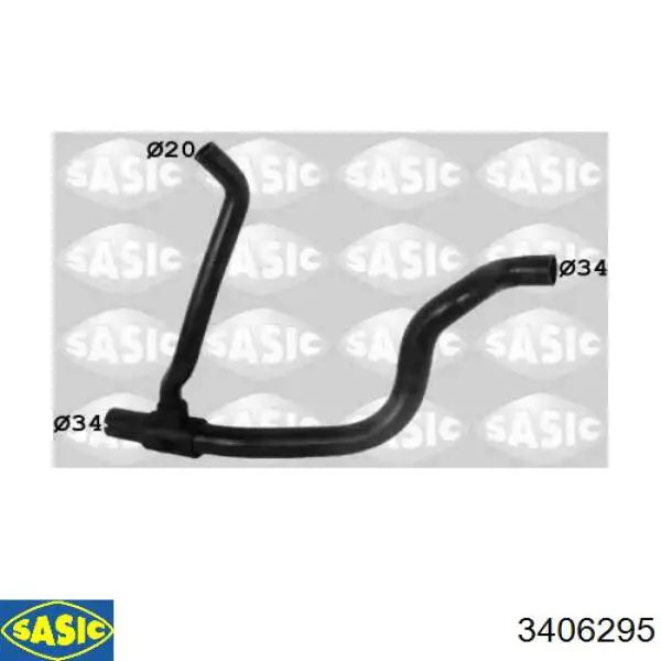 Шланг/патрубок радіатора охолодження, нижній Sasic 3406295 ціна, від 65.94 USD