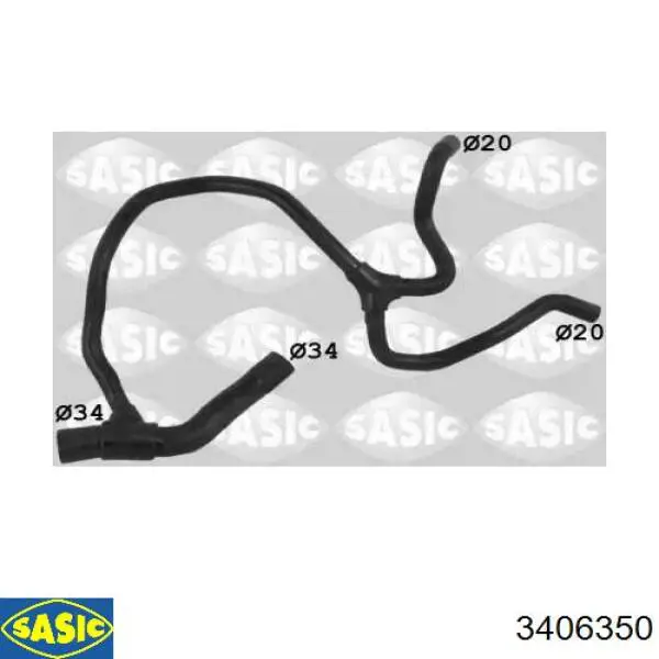 Шланг/патрубок радіатора охолодження, нижній Sasic 3406350 ціна, від 74.82 USD