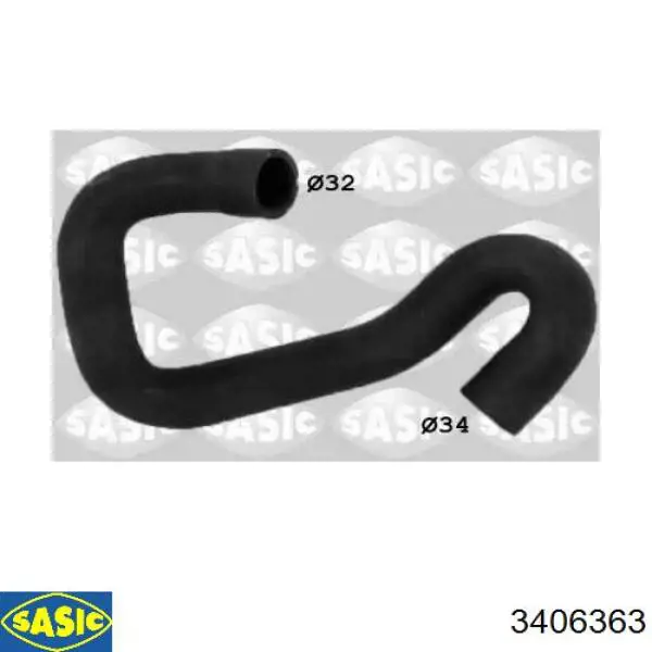 Купити 3406363 Sasic Шланг/патрубок радіатора охолодження, верхній