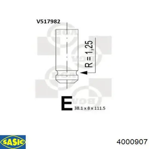 7701465325 Renault (RVI) Клапан впускний