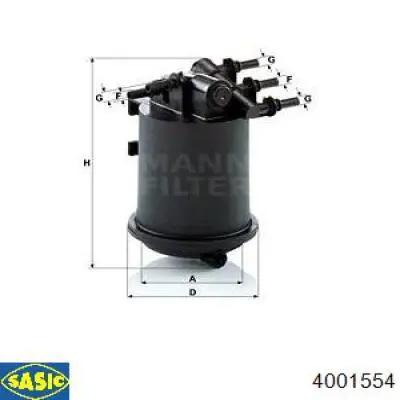 Купити 4001554 Sasic Втулка стабілізатора переднього внутрішня