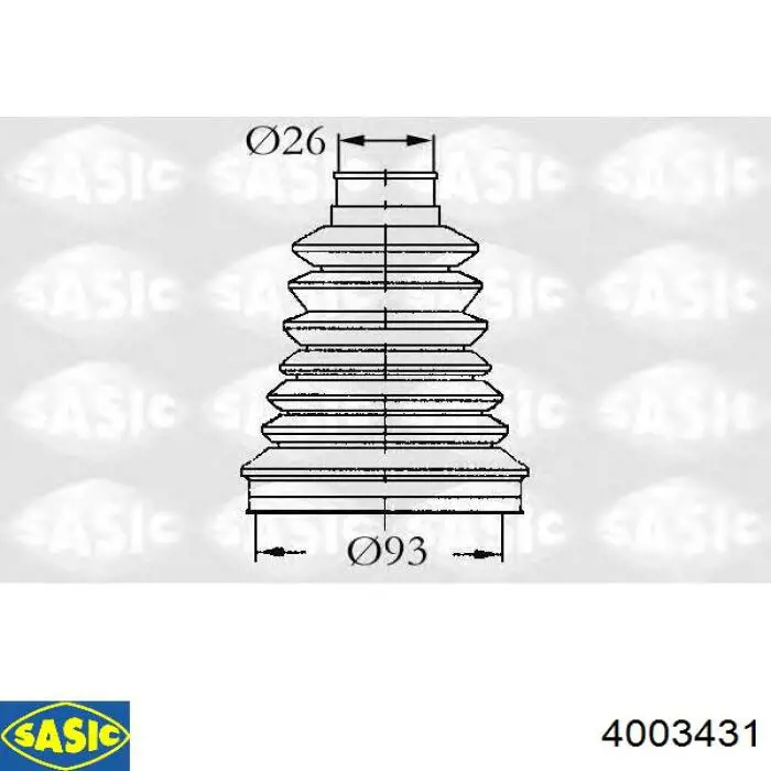 Пильник ШРУСа зовнішній, передній піввісі CVB10485CR Optimal