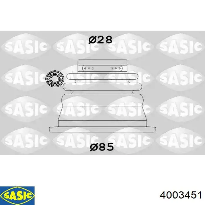 Купити 4003451 Sasic Пильник ШРКШ внутрішній, лівий