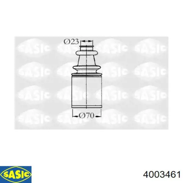 Купити 4003461 Sasic Пильник шарніра кутових швидкостей внутрішній передній