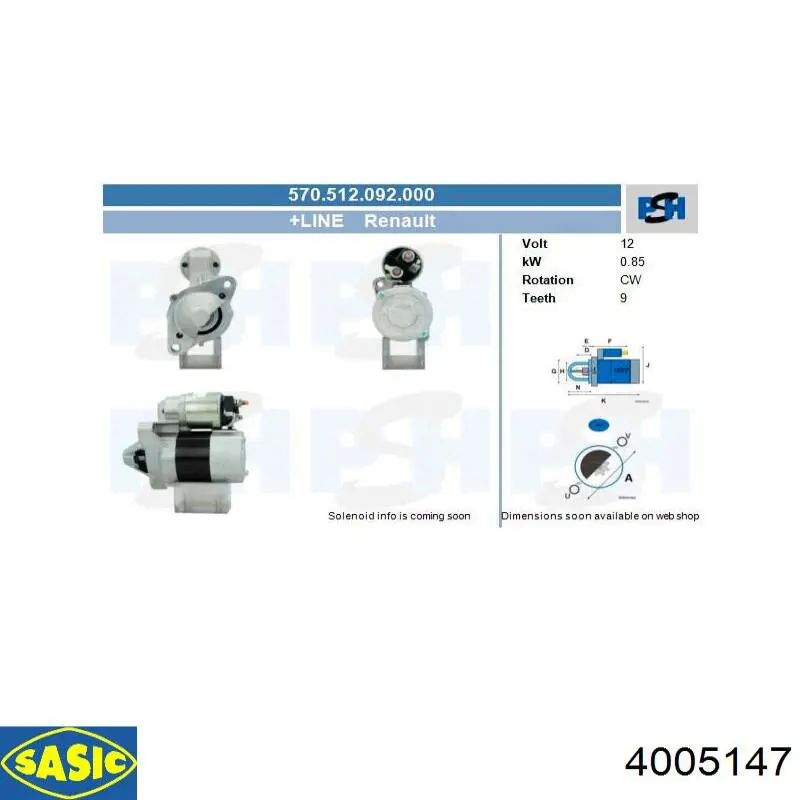 Стійка переднього стабілізатора Sasic 4005147