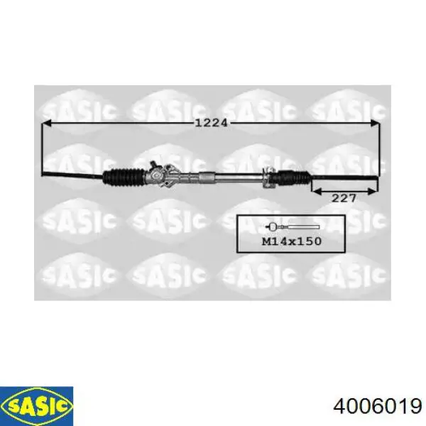 4006019 Sasic Рейковий рульовий механізм