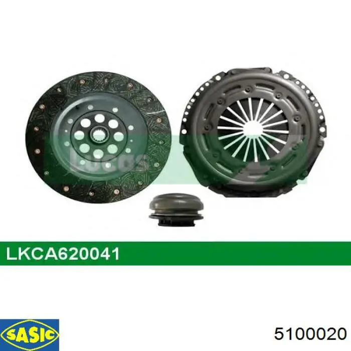 Комплект зчеплення (3 частини) Sasic 5100020 ціна, від 132.78 USD