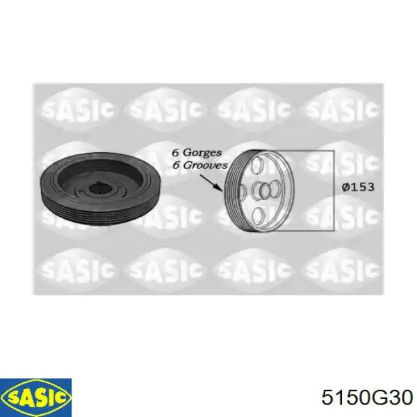 Купити 5150G30 Sasic Шків колінчастого вала
