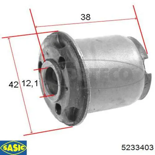 Сайлентблок нижнього важеля передньої підвіски Sasic 5233403 ціна, від 2.55 USD