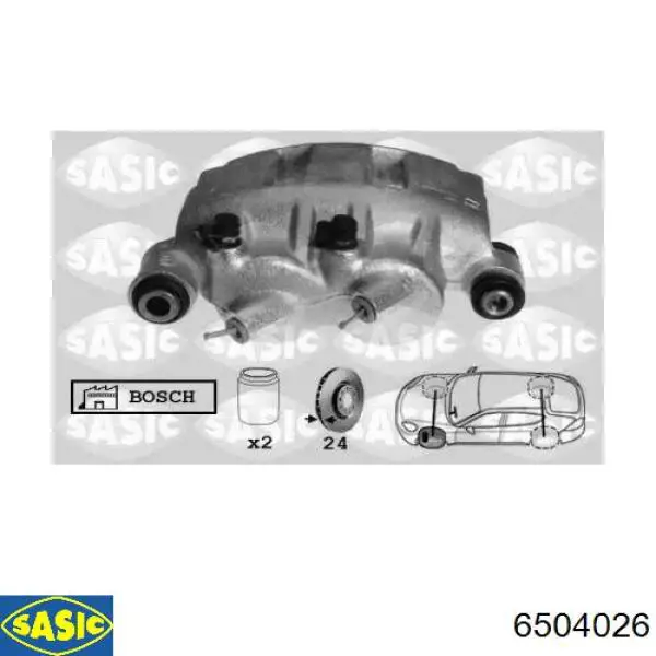 Супорт гальмівний передній лівий Sasic 6504026 ціна, від 81.56 USD
