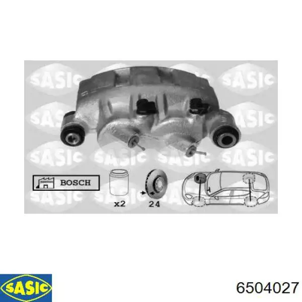 Супорт гальмівний передній правий Sasic 6504027 ціна, від 77.28 USD