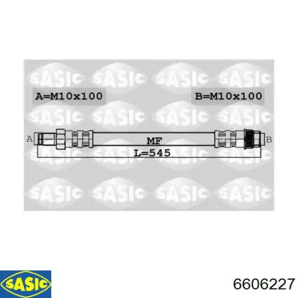 Шланг гальмівний передній 6606227 Sasic