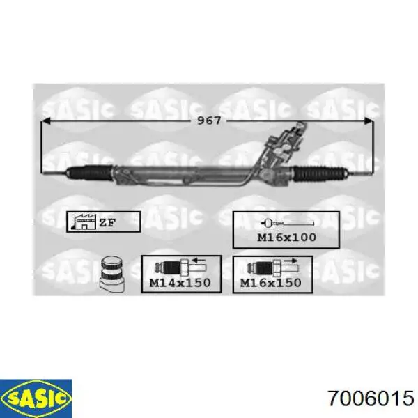 7852501405 ZF Parts Рейковий рульовий механізм