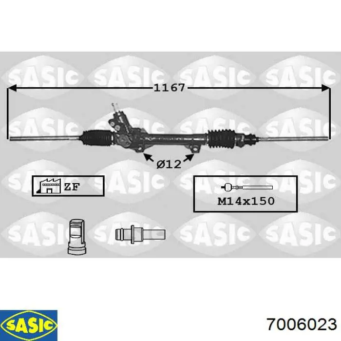 Купити 7006023 Sasic Рульова рейка
