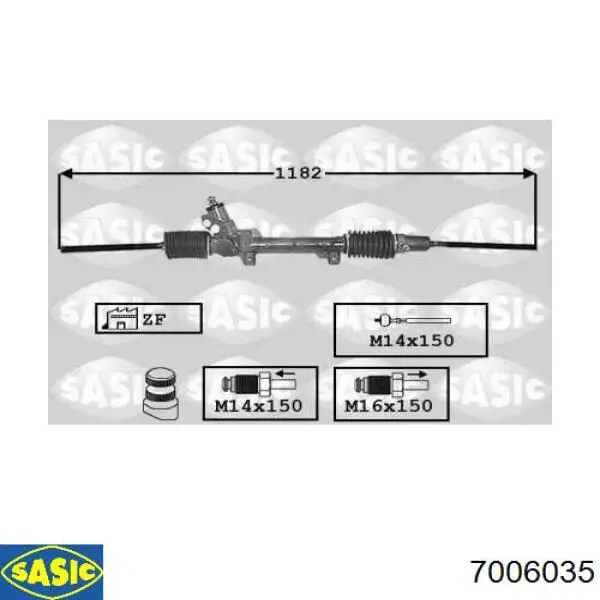 Управління рульове в зборі Sasic 7006035 ціна, від 187.16 USD