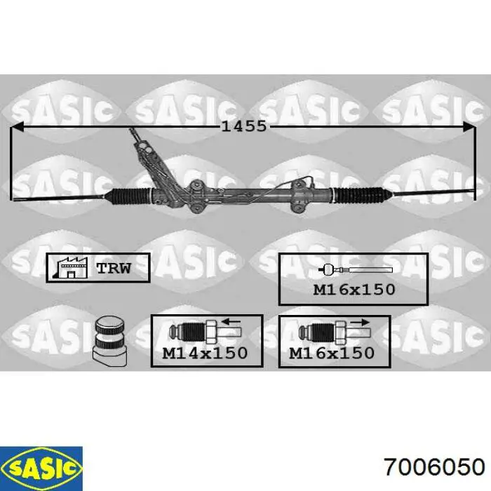 Купити 7006050 Sasic Рульова рейка