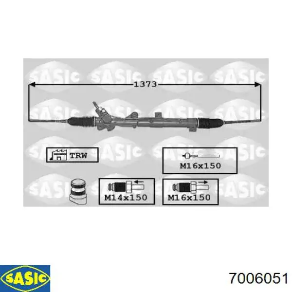 Управління рульове в зборі Sasic 7006051 ціна, від 240.71 USD